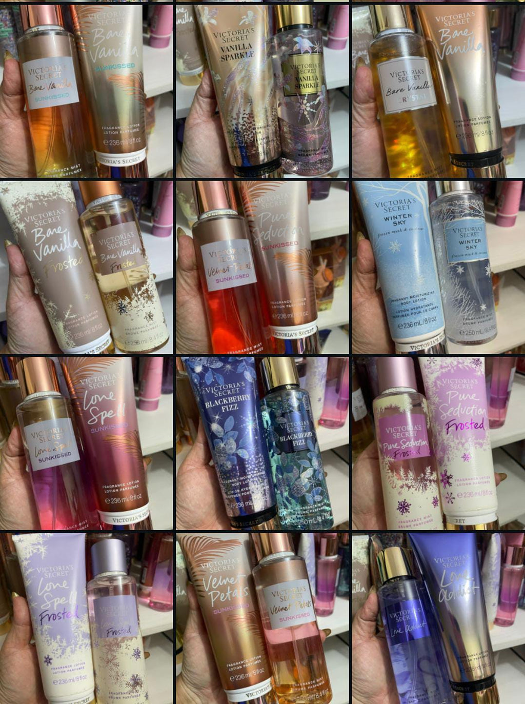 20 COLONIAS y  CREMAS VICTORIA'S SECRET